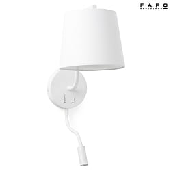 Lampada da parete BERNI E27 IP20, bianco opaco 