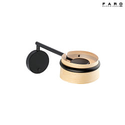 wall luminaire LOOP LED IP20, black matt, ash wood 
