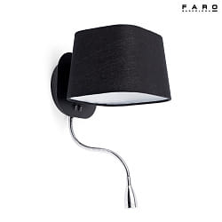Luminaire mural SWEET E27 IP20, noir mat 