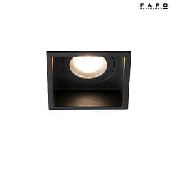 ceiling recessed luminaire HYDE SQ GU10 IP44, black matt 