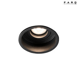 ceiling recessed luminaire HYDE R GU10 IP20, black matt 