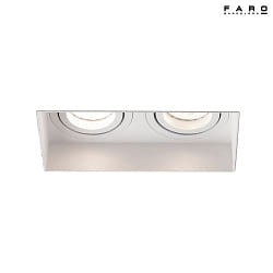 ceiling recessed luminaire HYDE SQ 2 flames GU10 IP20, white matt 