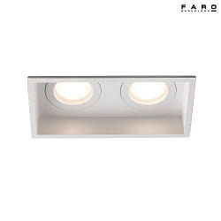 ceiling recessed luminaire HYDE SQ 2 flames GU10 IP44, white matt 
