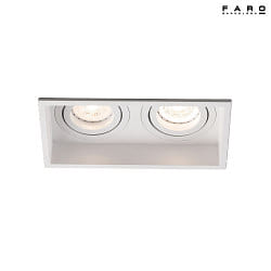 ceiling recessed luminaire HYDE SQ 2 flames GU10 IP20, white matt 