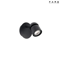 Lampada da parete COCO GU10 IP20, nero opaco 
