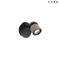 Lampada da parete COCO GU10 IP20, nero opaco 