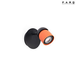 Lampada da parete COCO GU10 IP20, nero opaco 