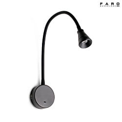 Lampada da parete BEL LED IP20, nero opaco 