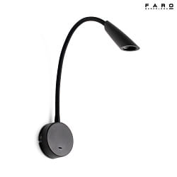 Lampada da parete BOKEN LED IP20, nero opaco 