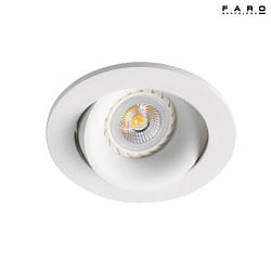 ceiling recessed luminaire ARGON round, swivelling GU10 IP20, white matt 