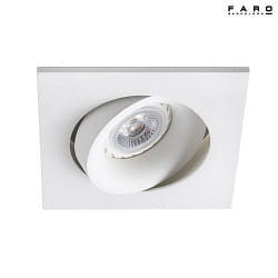 ceiling recessed luminaire ARGON square, swivelling GU10 IP20, white matt 