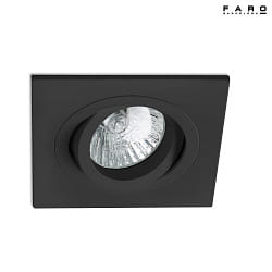 Plafonnier encastr RADON SQ GU10 IP20, noir mat 