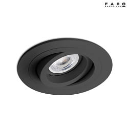 Plafonnier encastr RADON R GU10 IP20, noir mat 