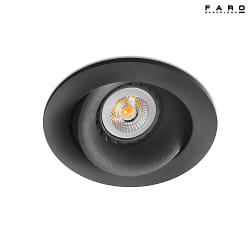 ceiling recessed luminaire ARGON round, swivelling GU10 IP20, black matt 