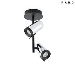 Luminaire de plafond ORLEANS  2 flammes GU10 IP20, chrome 
