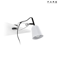 clamp lamp STUDIO E14 IP20, glossy, white 