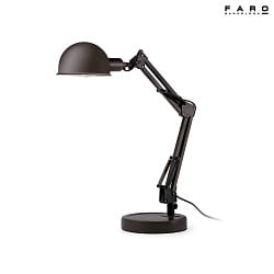table lamp BAOBAB tiltable E14 IP20, black matt 