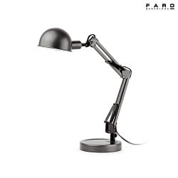 table lamp BAOBAB tiltable E14 IP20, grey 