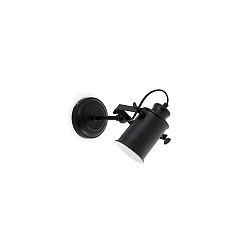 wall luminaire LIST E27 IP20, black matt 