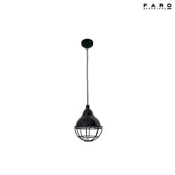 pendant luminaire CLAIRE E27 IP20, black glossy 