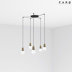 Luci a sospesione ART 5-Lampadine E27 IP20, oro antico 