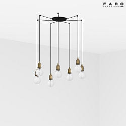 Luci a sospesione ART 7-Lampadine E27 IP20, oro antico 
