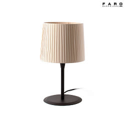 Lampe de table SAMBA E27 IP20, beige, noir mat 