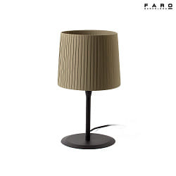 Lampe de table SAMBA E27 IP20, vert, noir mat 