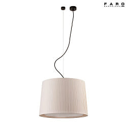 Luminaire  suspension SAMBA E27 IP20, beige, noir mat 