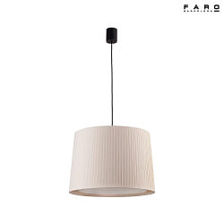 Luminaire  suspension SAMBA E27 IP20, beige, noir mat 