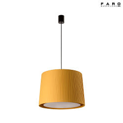 Luminaire  suspension SAMBA E27 IP20, jaune, noir mat 