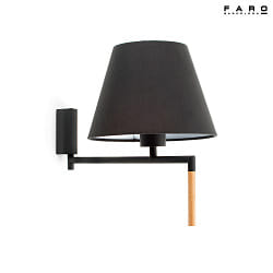 Luminaire mural RON E27 IP20, gris fonc, noir 
