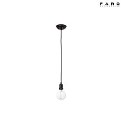 Luci a sospesione ART 1-Lampadina E27 IP20, nero 