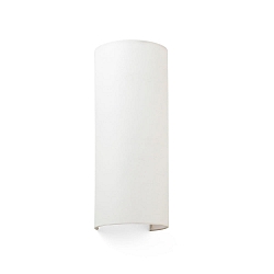 wall luminaire COTTON 2 flames, half round E27 IP20, white matt 