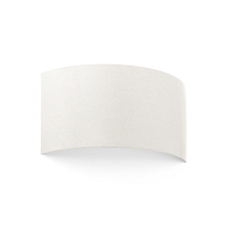 wall luminaire COTTON 2 flames, half round E27 IP20, white matt 