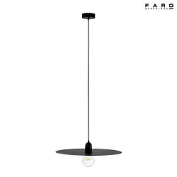 Luminaire  suspension PLAT E27 IP20, noir mat 