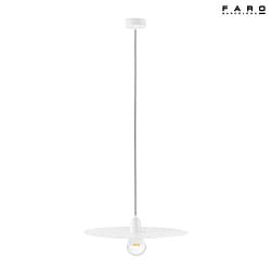Luminaire  suspension PLAT E27 IP20, blanc mat 