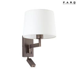 wall luminaire ARTIS E27 IP20, bronze, white 