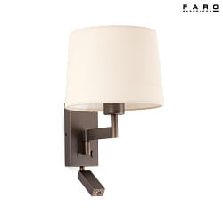 wall luminaire ARTIS E27 IP20, beige, bronze 