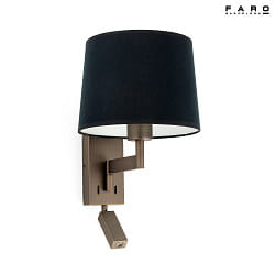 wall luminaire ARTIS E27 IP20, bronze, black 