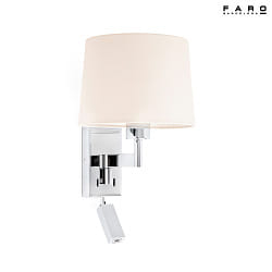 wall luminaire ARTIS E27 IP20, beige, chrome 