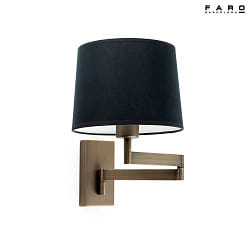 Lampada da parete ARTIS E27 IP20, bronzo, nero 