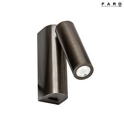 Luminaire mural ROB LED IP20, bronze 