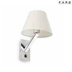 Luminaire mural MOMA E27 IP20, chrome, blanche 