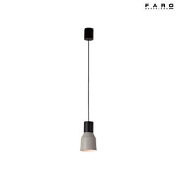 pendant luminaire KOMBO E27 IP20, grey, black matt 