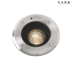 outdoor recessed luminaire GEISER 130 LED IP67, grey, satined 