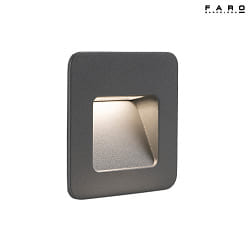 outdoor wall luminaire NASE SQ LED IP44, dark grey 