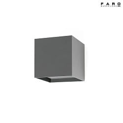 Luminaire mural dextrieur OLAN  2 flammes LED IP65, gris fonc 