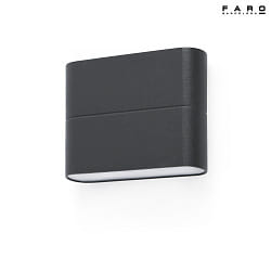 outdoor wall luminaire ADAY 2 flames LED IP54, dark grey 
