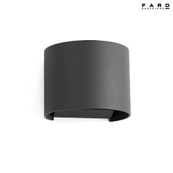 outdoor wall luminaire SUNSET 2 flames LED IP54, dark grey 